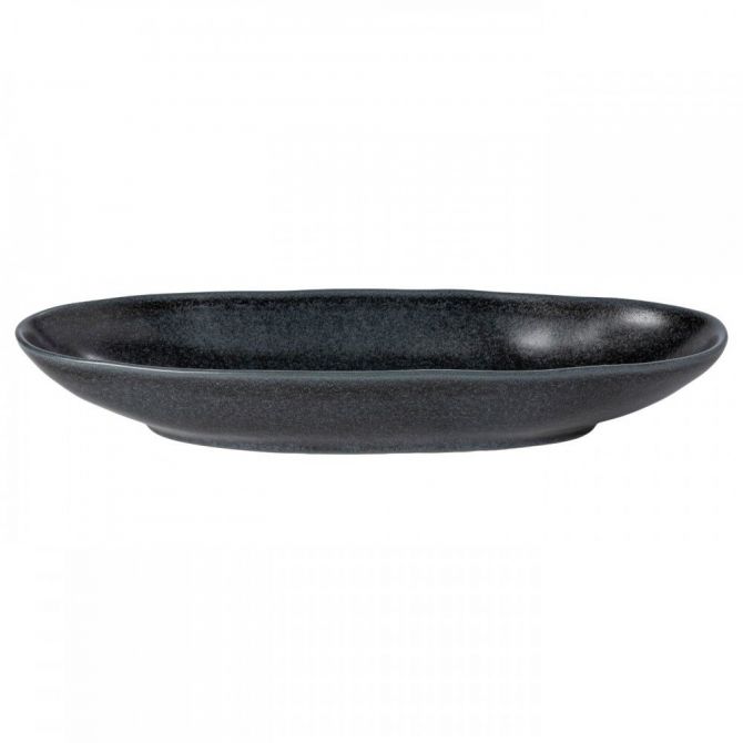 Costa Nova Livia Matte Black 16" Oval  Platter